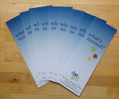 'What's Normal?' bookmarks from Dot Girl Products